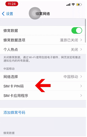 温岭苹果14维修网分享如何给iPhone14的SIM卡设置密码 