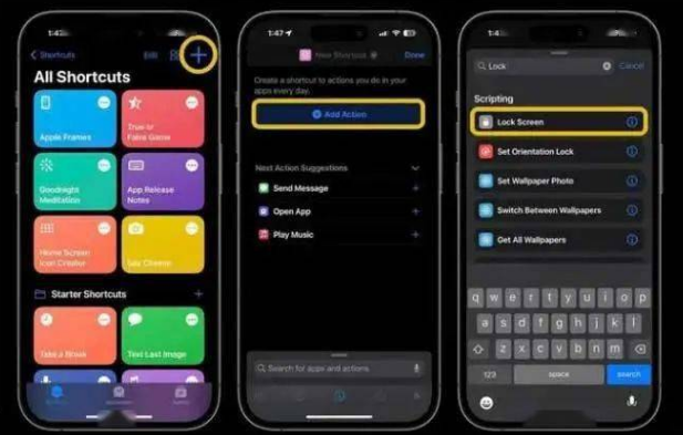 温岭苹果14锁屏维修店分享iPhone14升级iOS16.4后如何创建锁屏快捷方式 