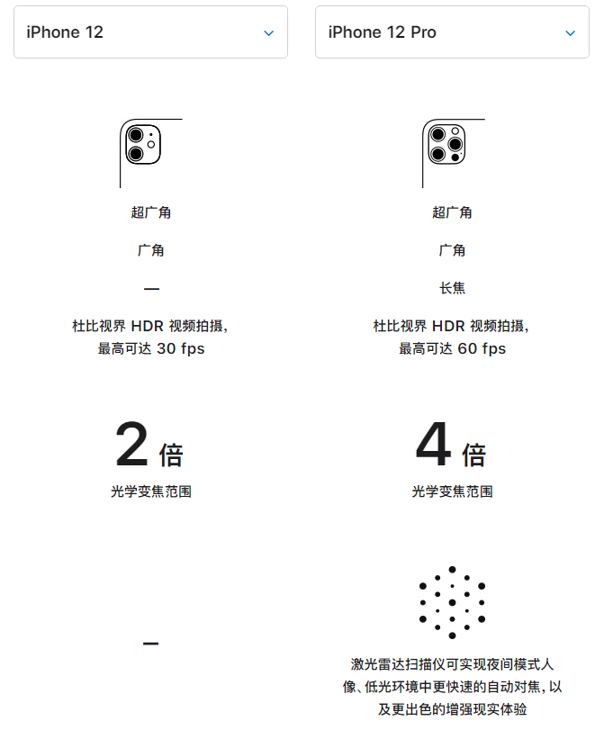 温岭苹果手机维修分享苹果 iPhone 12 与 iPhone 12 Pro 选哪款 